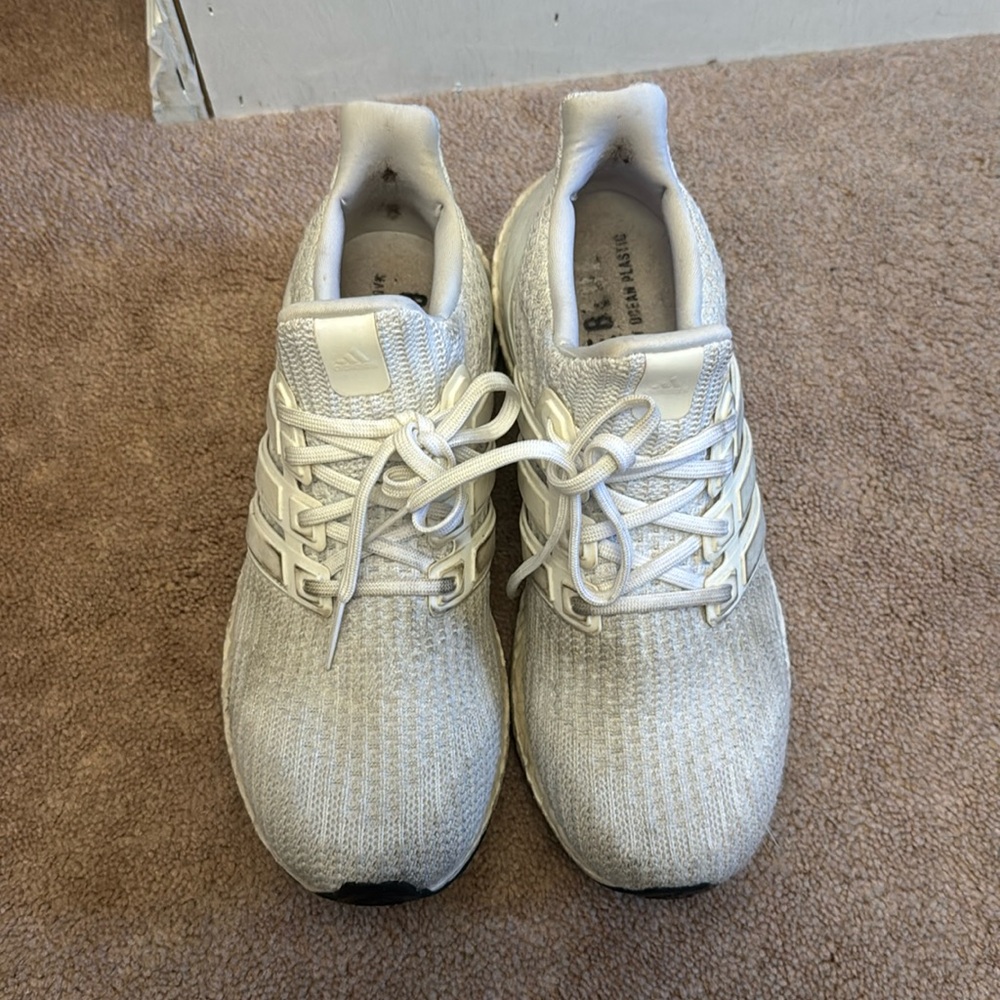 White adidas running sneakers